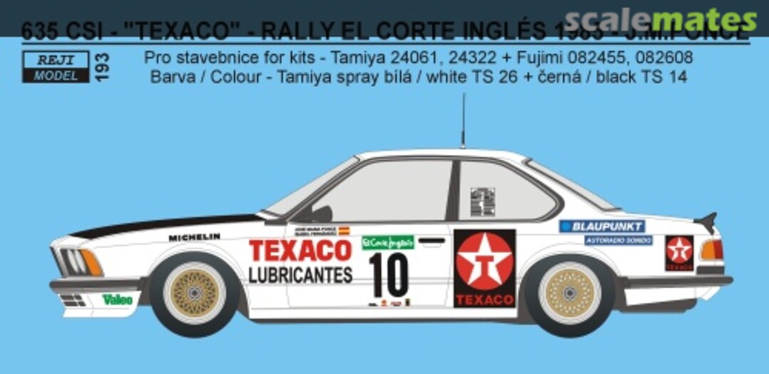 Boxart BMW 635 Csi Texaco 193 REJI Model