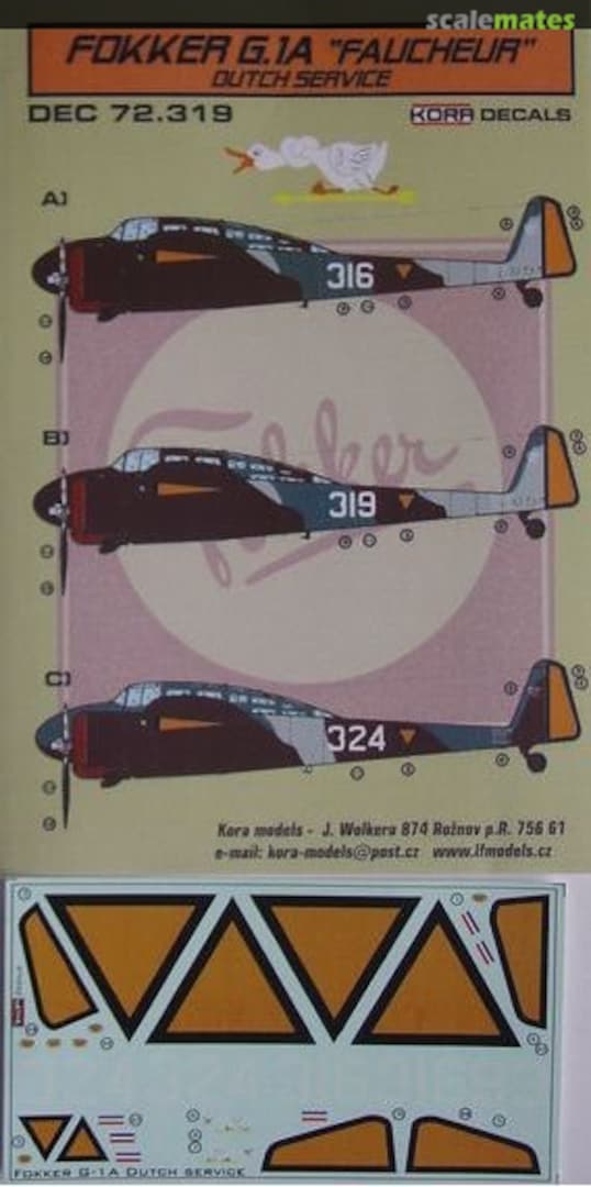 Boxart Fokker G.1a "faucheur" DEC 72.319 Kora Models