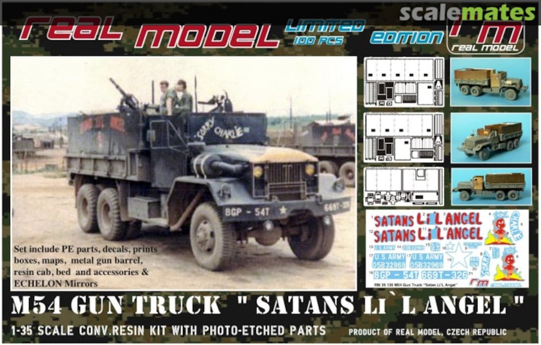 Boxart M54 Gun Truck "Satans li`l Angel" RM35130 Real Model