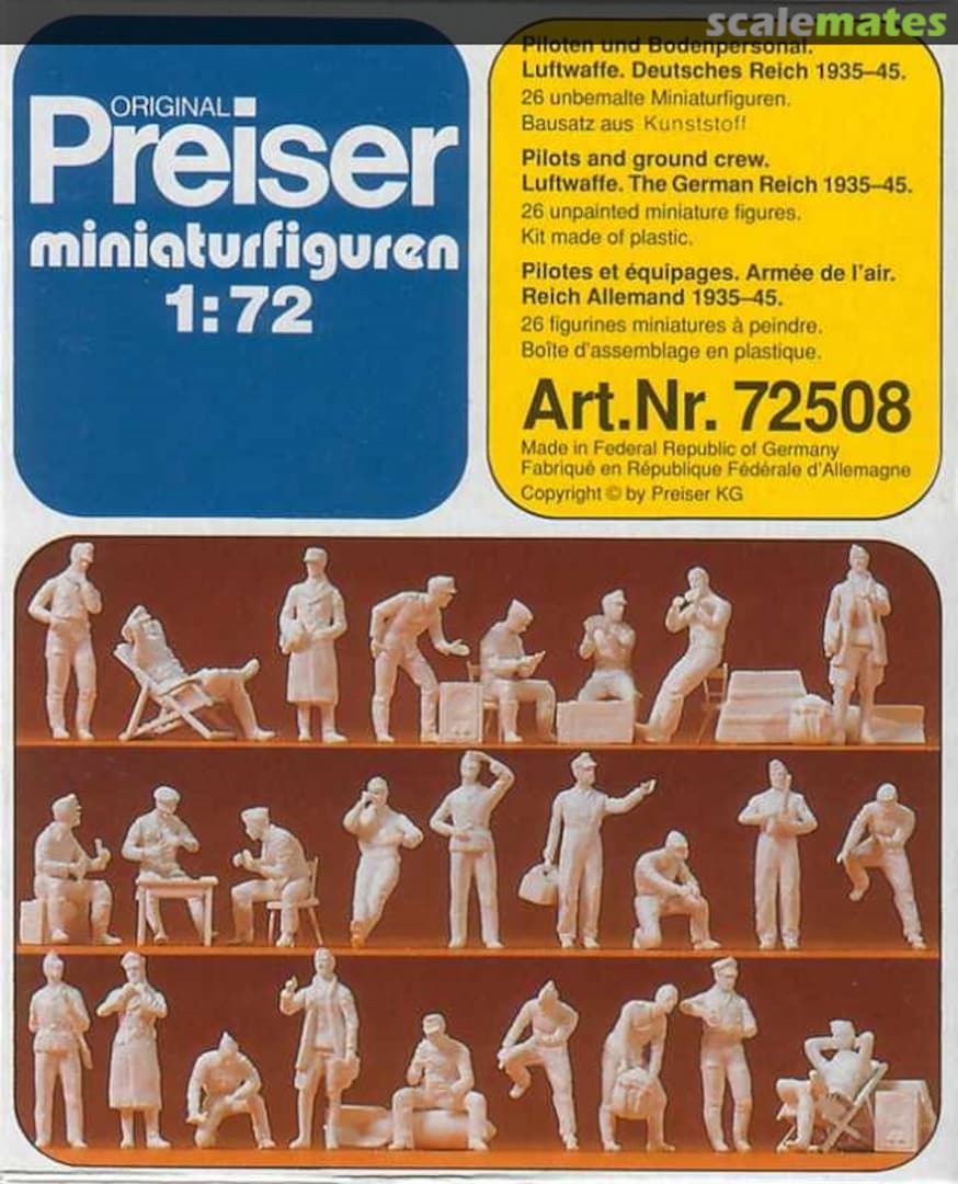 Boxart Piloten und Bodenpersonal 72508 Preiser