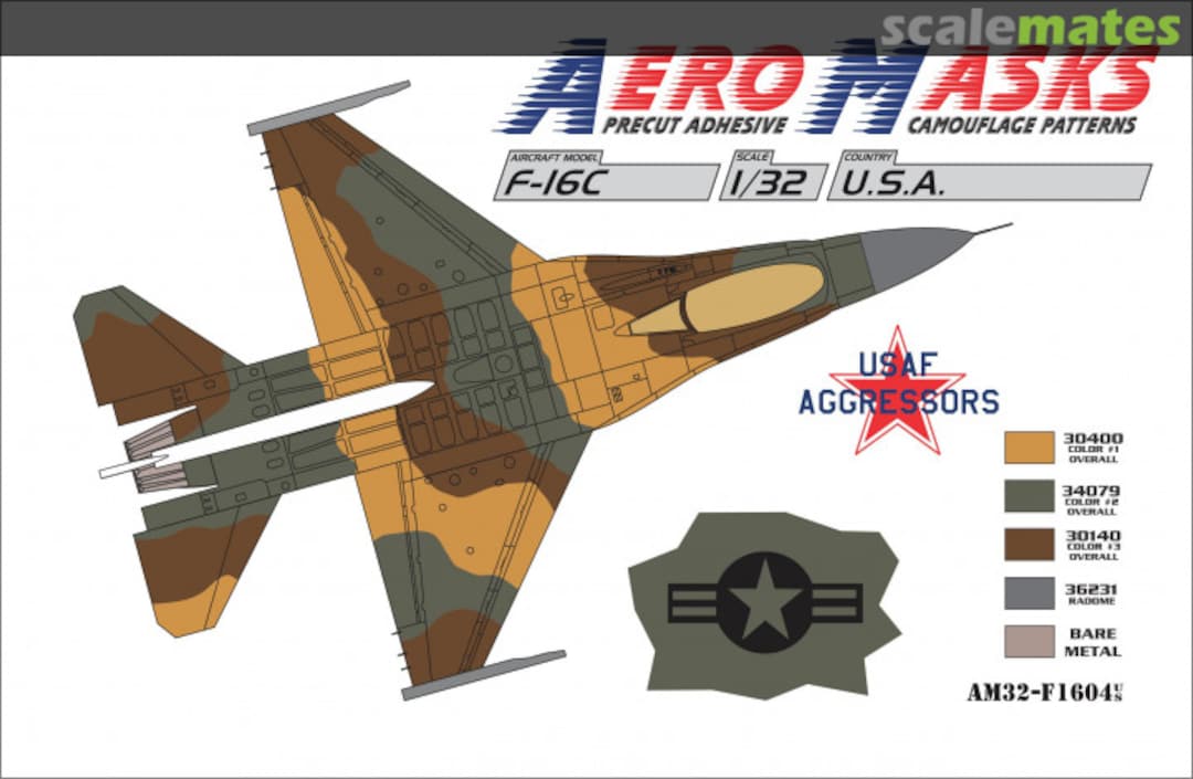 Boxart F-16C USA USAF Aggressors AM32-F1604 AeroMasks