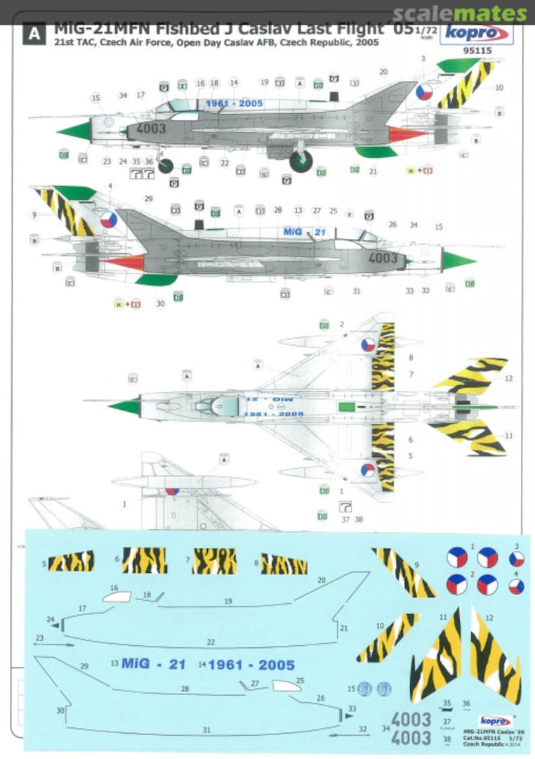 Boxart MiG-21MFN Fishbed 95115 Kopro