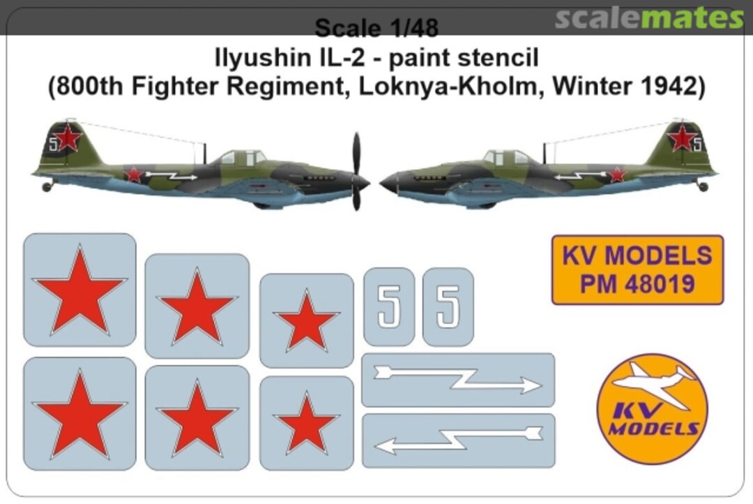 Boxart Il-2 paint stencil PM48019 KV Models