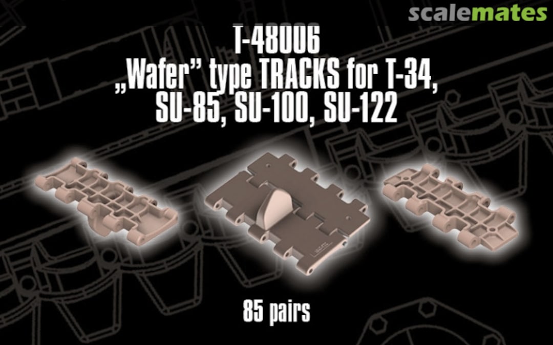 Boxart "Wafer" type Tracks for T-34, SU-85, SU-100, SU-122 T-48006 QUICKTRACKS