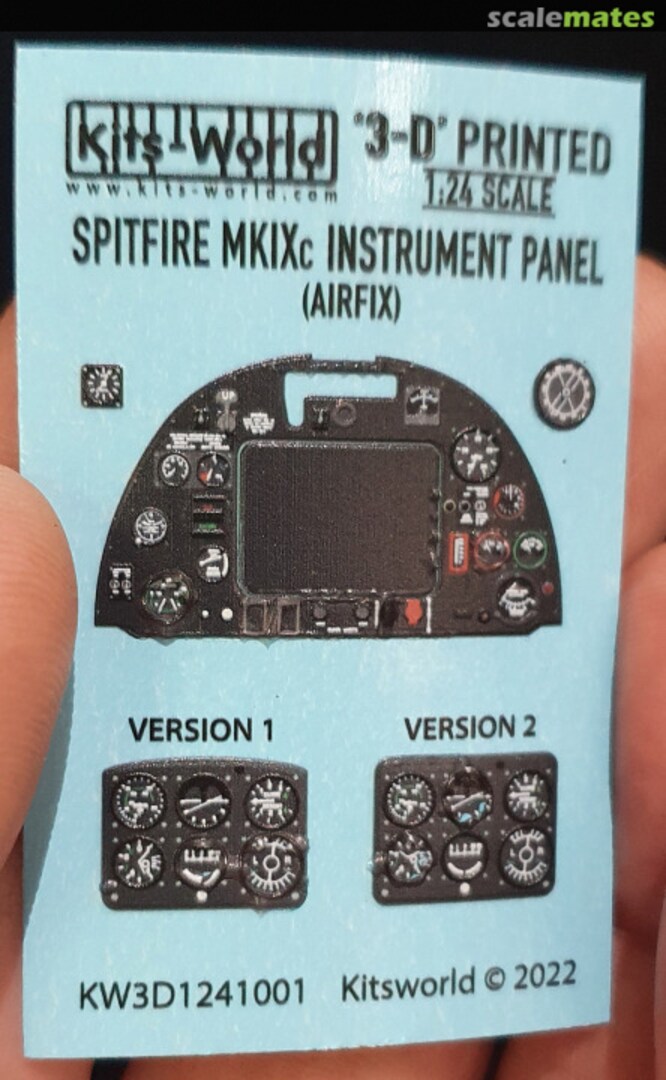 Boxart Spitfire Mk.IXc Instrument Panel KW3D1241001 Kits-World