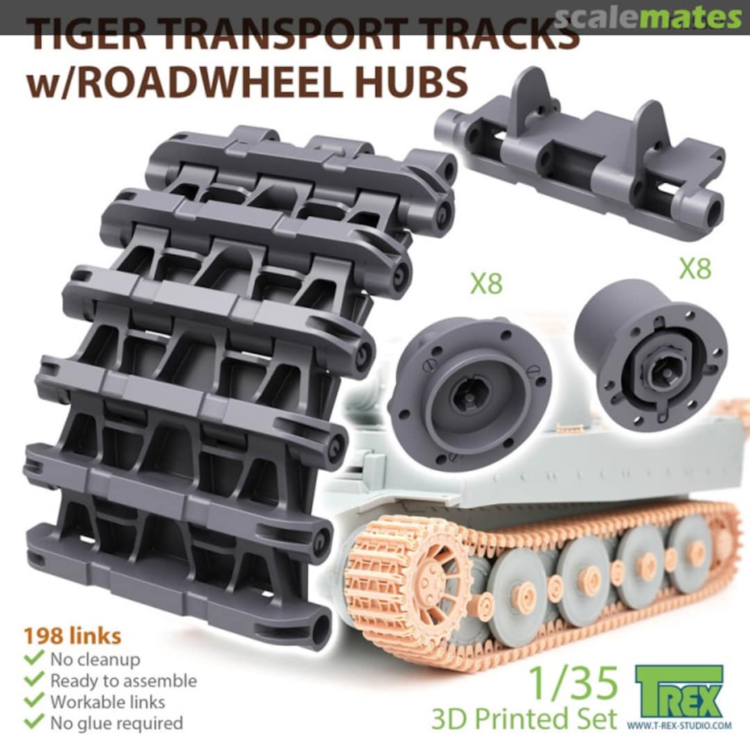 Boxart Tiger I Transport Tracks w/Roadwheel Hubs 85081 T-Rex Studio