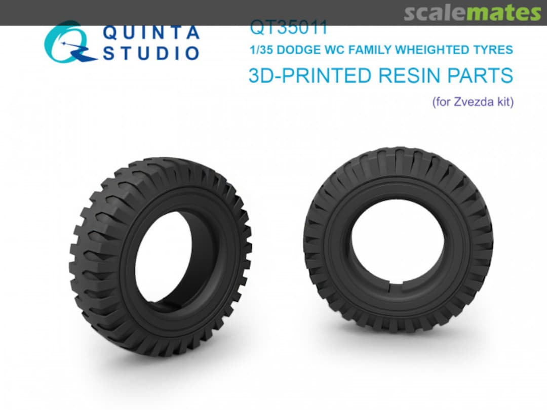 Boxart WC Family Weighted Tyres 3D printed resin parts QT35011 Quinta Studio