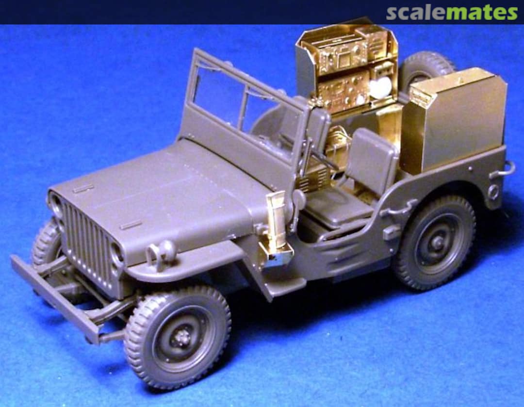 Boxart SCR-193 U.S. WWII radio set for Jeep + stowage rack GM35005 Minor