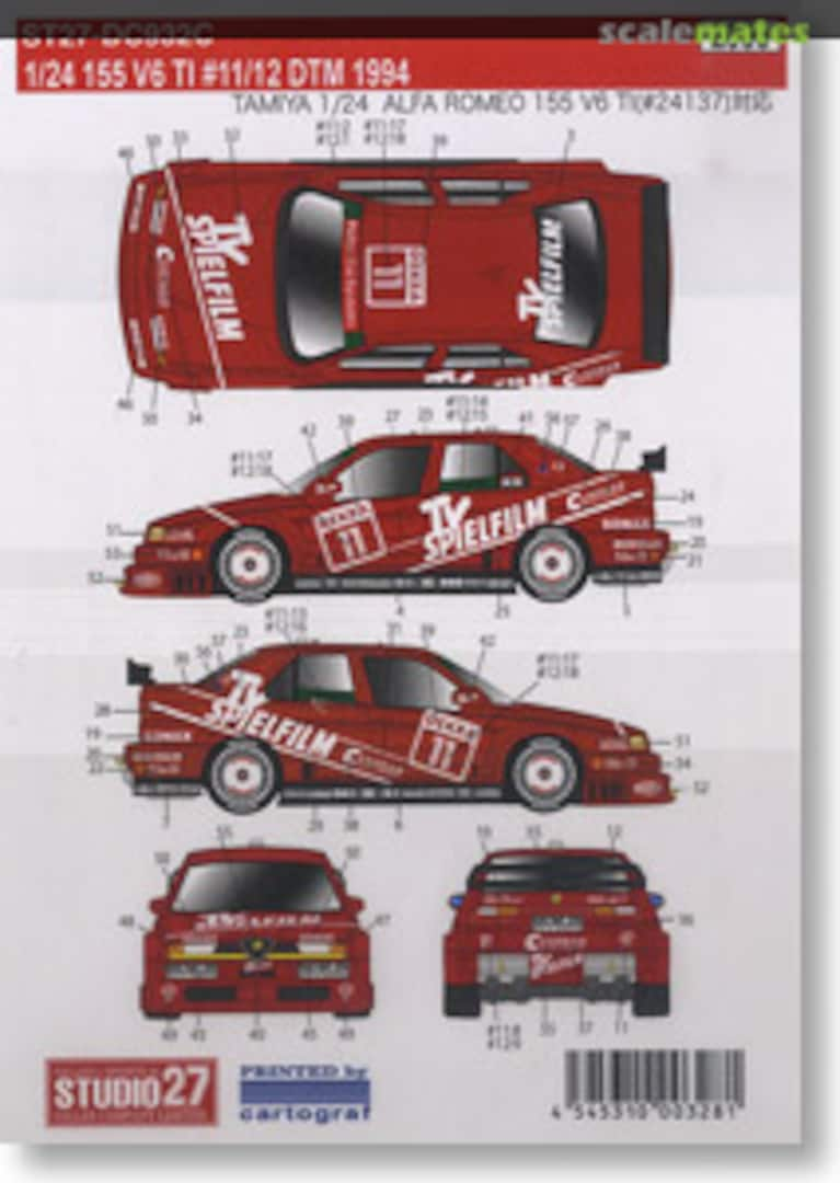 Boxart Alfa Romeo 155 V6 TI DTM ST27-DC932C Studio27