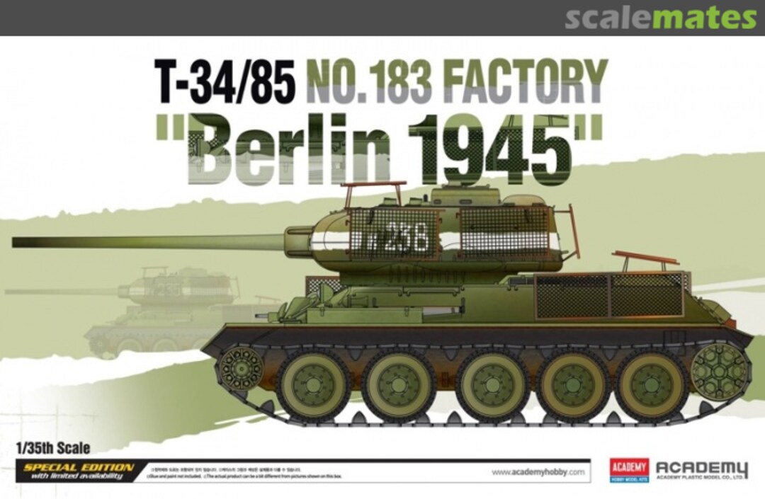 Boxart T-34/85 13295 Academy