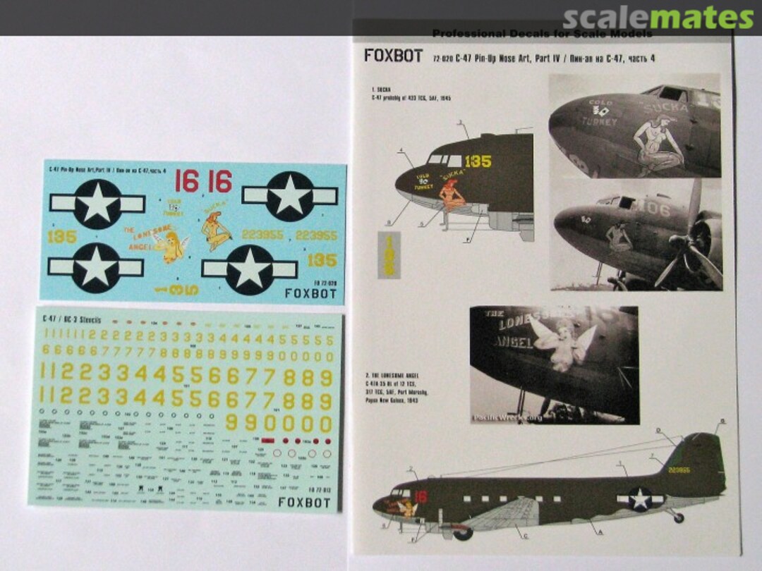 Boxart C-47 Pin-Up Nose Art 72-020 Foxbot