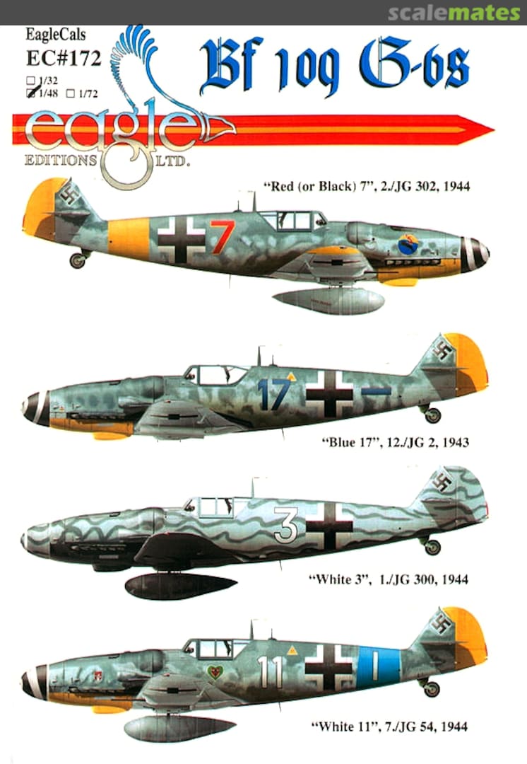 Boxart Bf 109G-6s EagleCals EC48-172 Eagle Editions