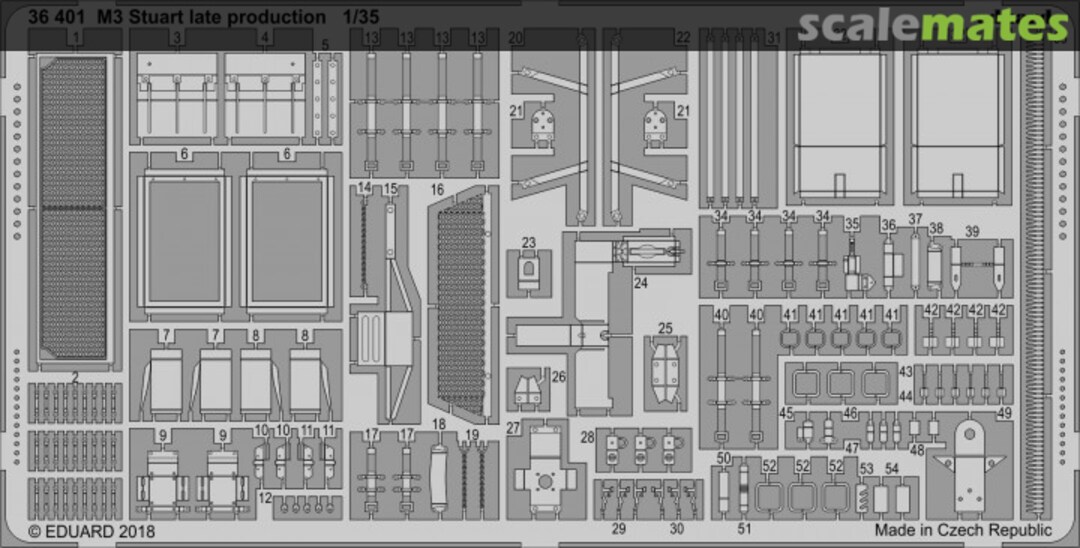 Boxart M3 Stuart late production 36401 Eduard