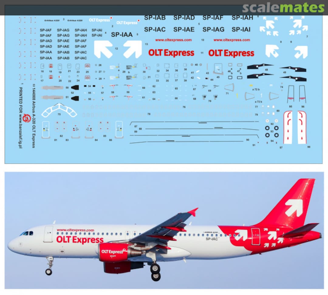 Boxart Airbus A320 OLT Express 144008 Banzai