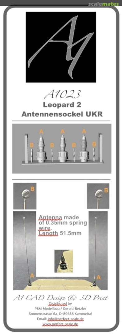 Boxart Leopard 2 Antennensockel UKR A1023 Perfect Scale Modellbau