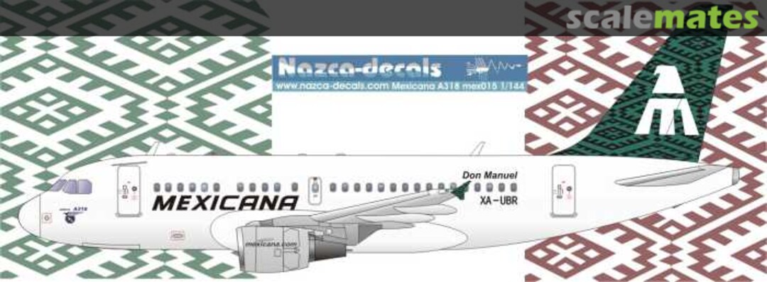 Boxart Airbus A318-111 MEX015 Nazca decals