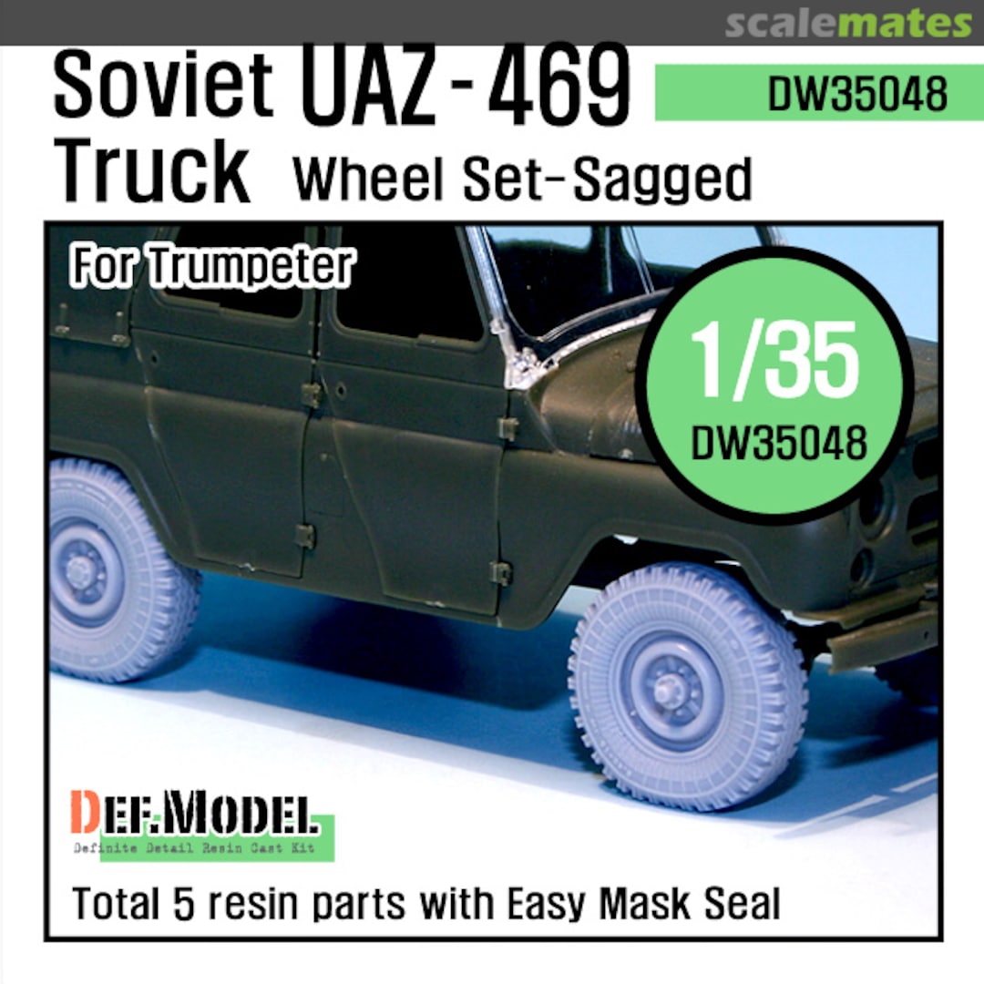 Boxart UAZ-469 Sagged wheel set DW35048 Def.Model