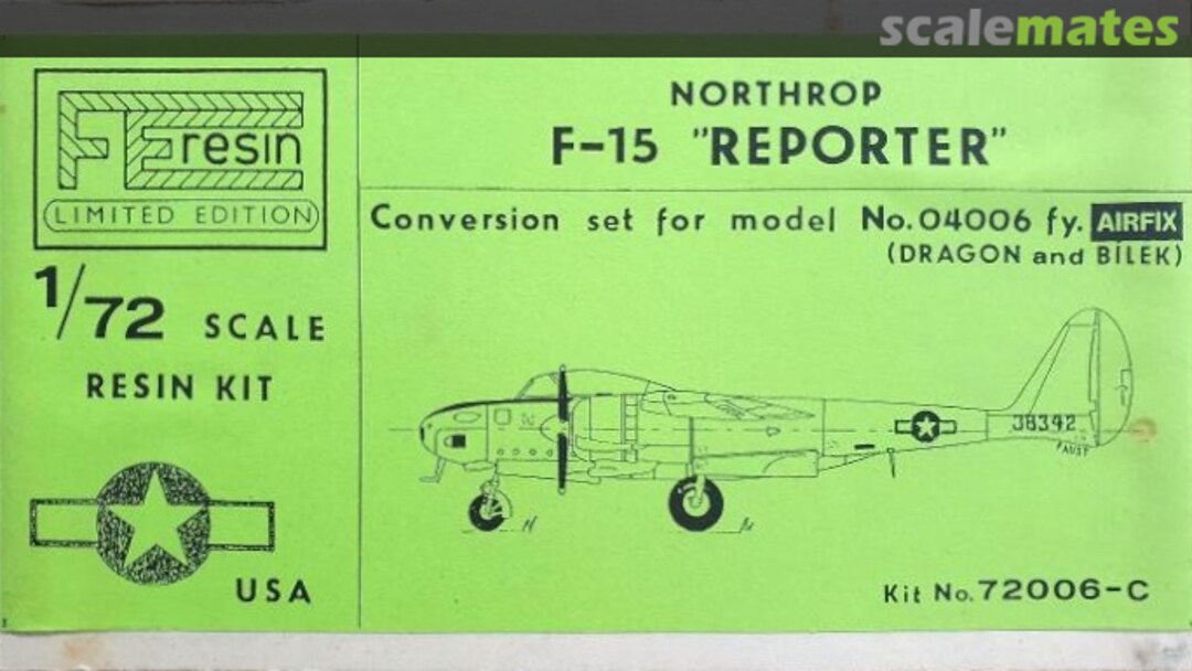 Boxart Northrop F-15 "Reporter" 72006-C FE Resin Models