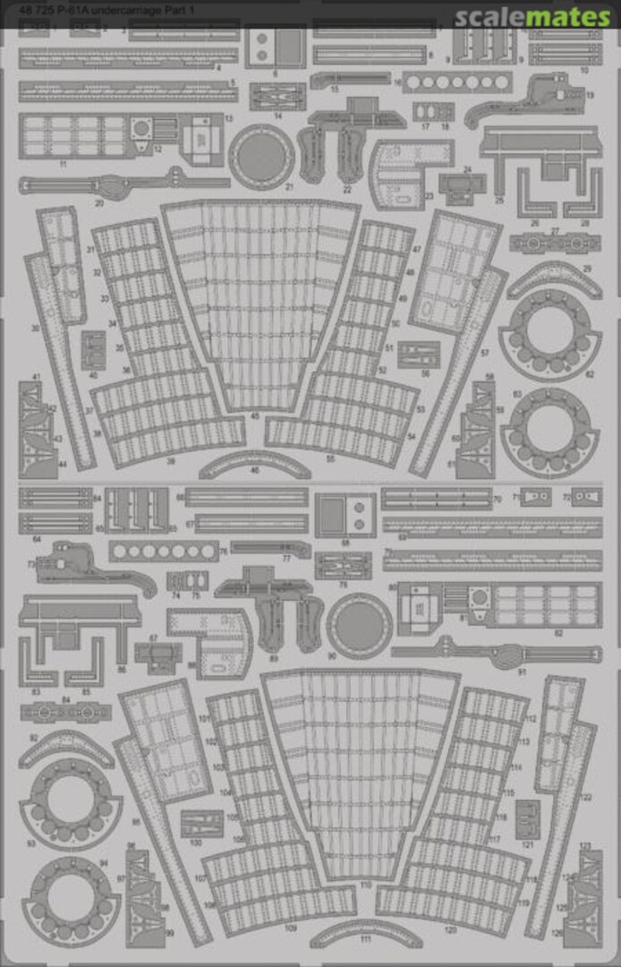 Boxart P-61A Undercarriage Photoetch Set 48725 Eduard