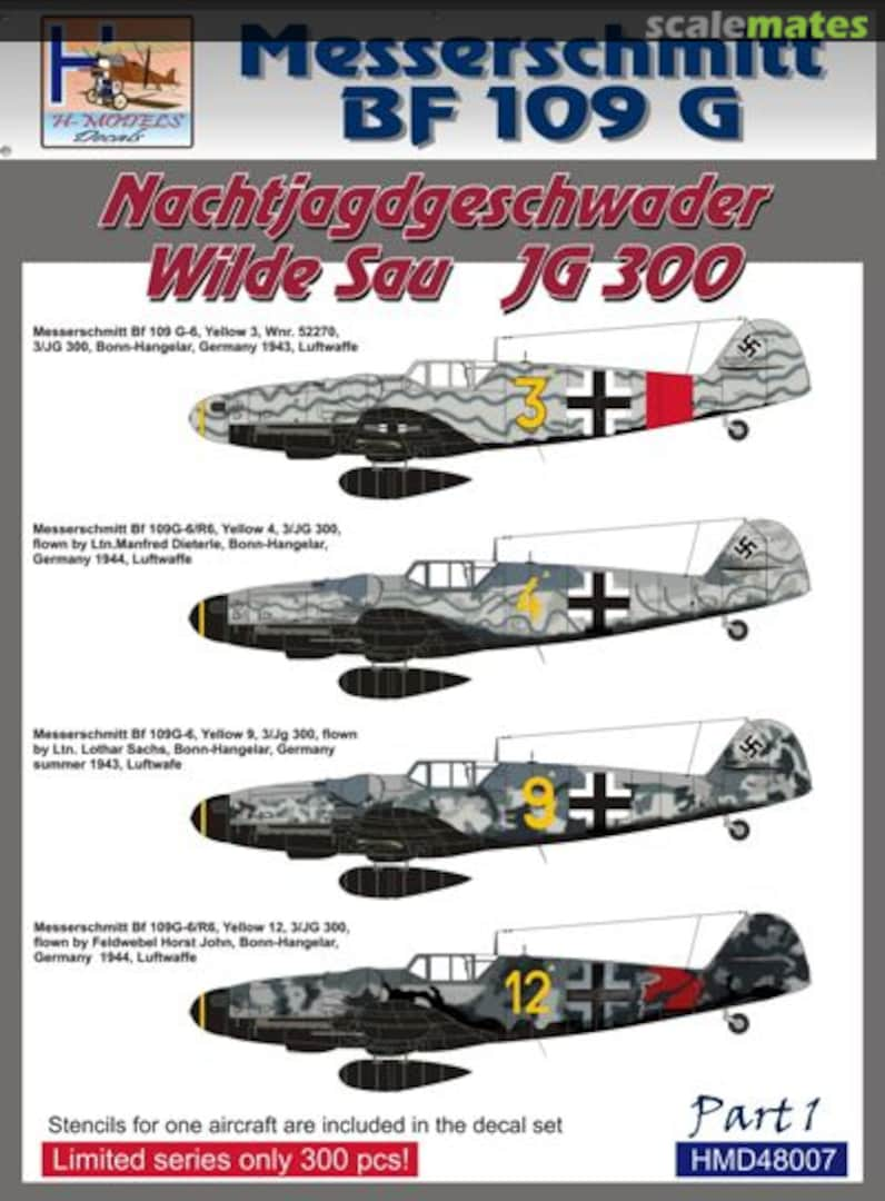 Boxart Messerschmitt Bf 109 G HMD48007 H-Models Decals