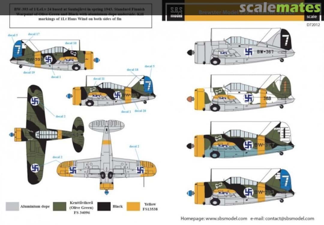 Boxart Brewster Model 239 in Finnish Service D72012 SBS Model