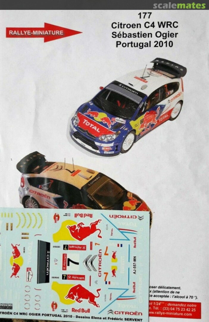 Boxart Citroën C4 WRC (AJ-557-MN) "Red Bull" Rallye-Miniature 177 Provence Miniatures Automobiles