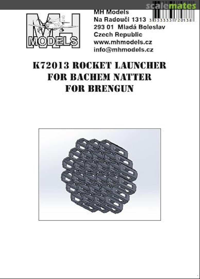 Boxart Rocket launcher for Bachem Natter for Brengun K72013 MH Models