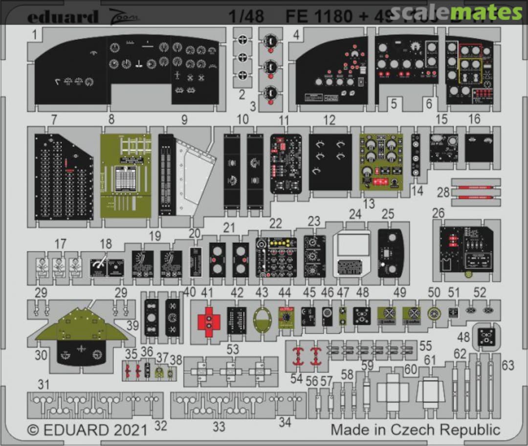 Boxart B-17F detail set FE1180 Eduard