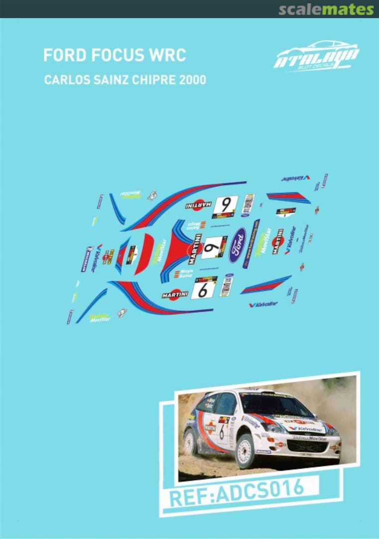 Boxart Ford Focus RS WRC '00 [V6 FMC] "MARTINI" ADCS016 Atalaya Slot Decals