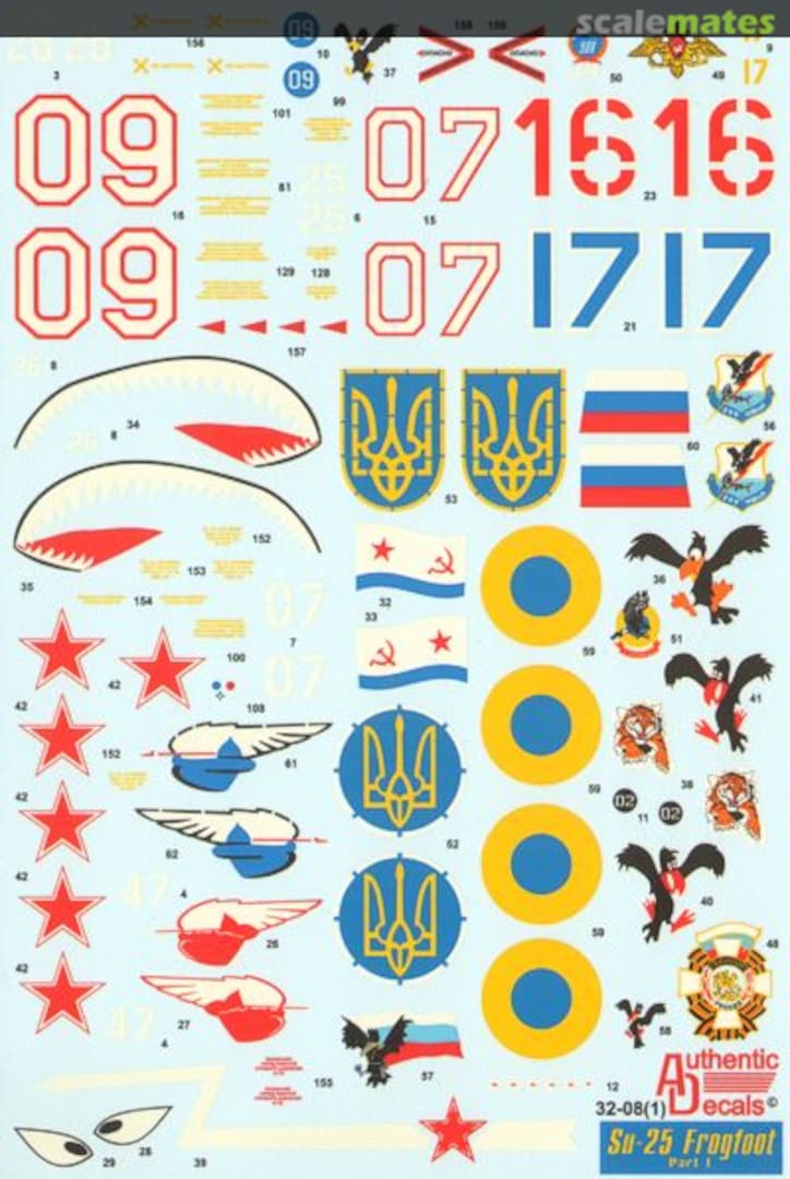 Boxart Su-25 Frogfoot 32-08(1) Authentic Decals