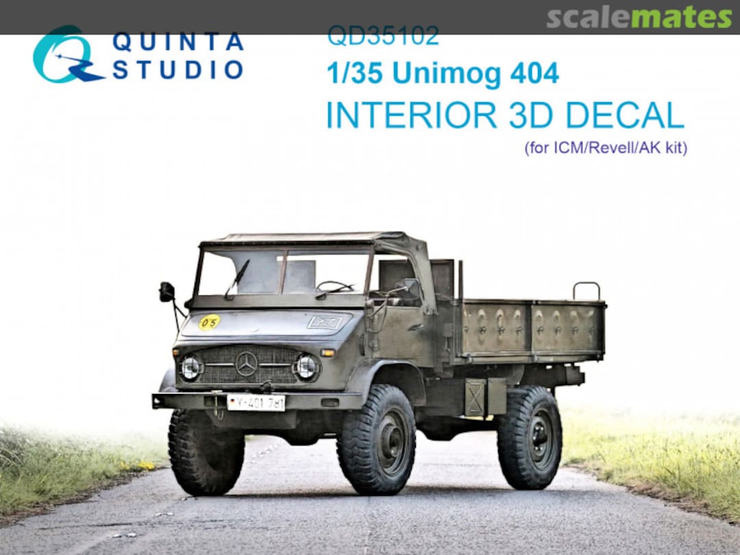 Boxart Unimog 404 interior 3D decals QD35102 Quinta Studio