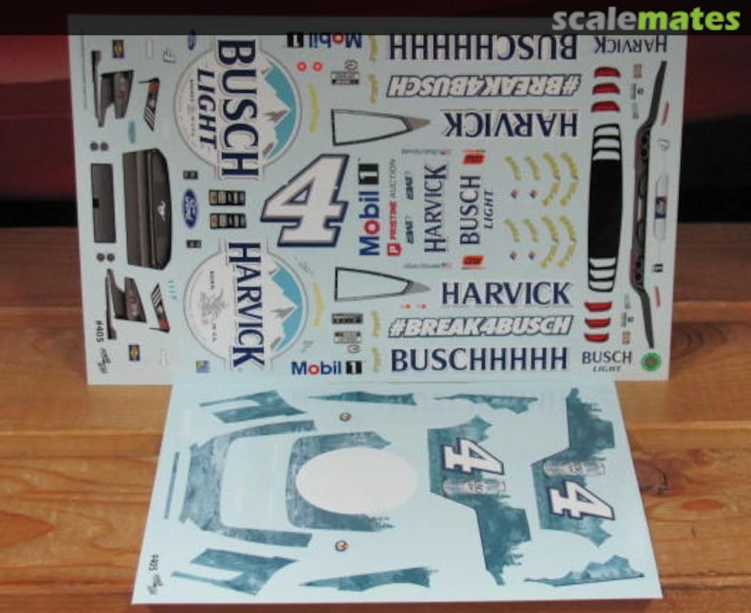 Boxart Ford Mustang #4 Busch Light Kevin Harvick 2023  Powerslide Decals