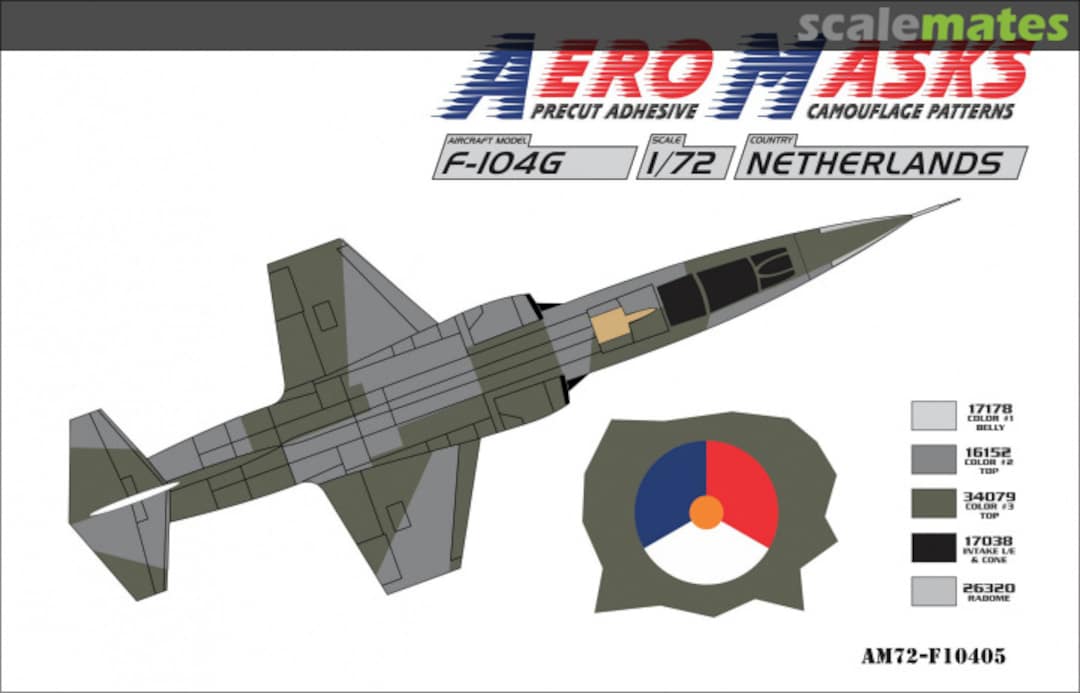 Boxart F-104G Netherlands AM72-10405 AeroMasks