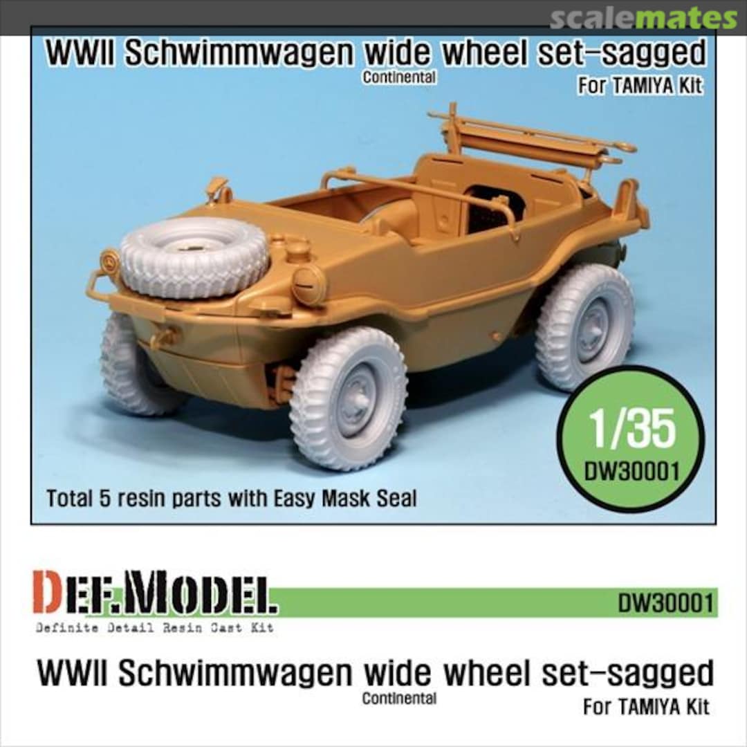 Boxart WW2 Schwimmwagen Wide Wheel set DW30001 Def.Model