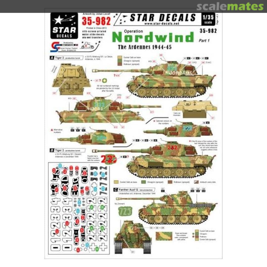 Boxart 'Operation Nordwind' The Ardennes 1944-45 35-982 Star Decals