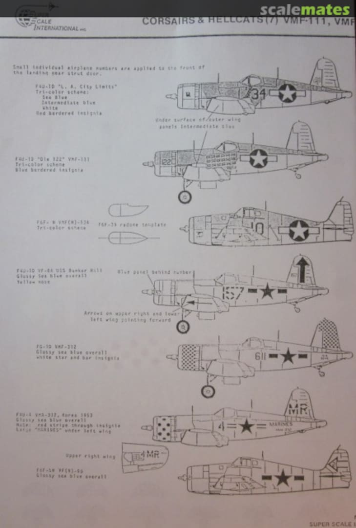 Boxart Corsairs and Hellcats 72-124 SuperScale International