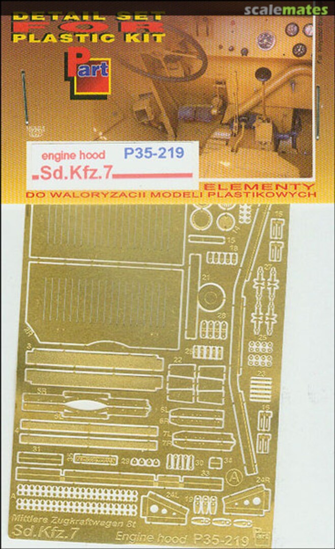 Boxart Sd.Kfz.7 Engine hood Trumpeter P35-219 Part