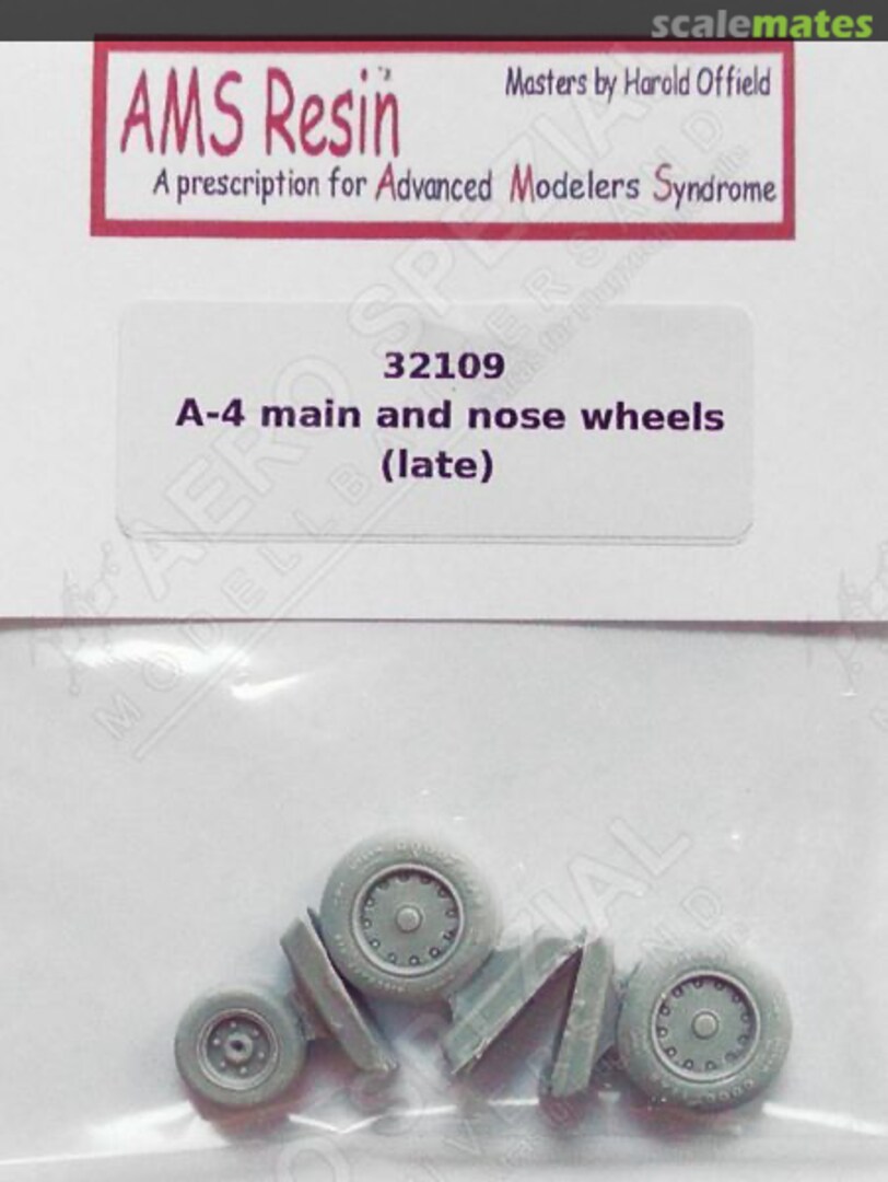 Boxart A-4 Skyhawk Main and Nose Wheels (Late) 32109 AMS Resin