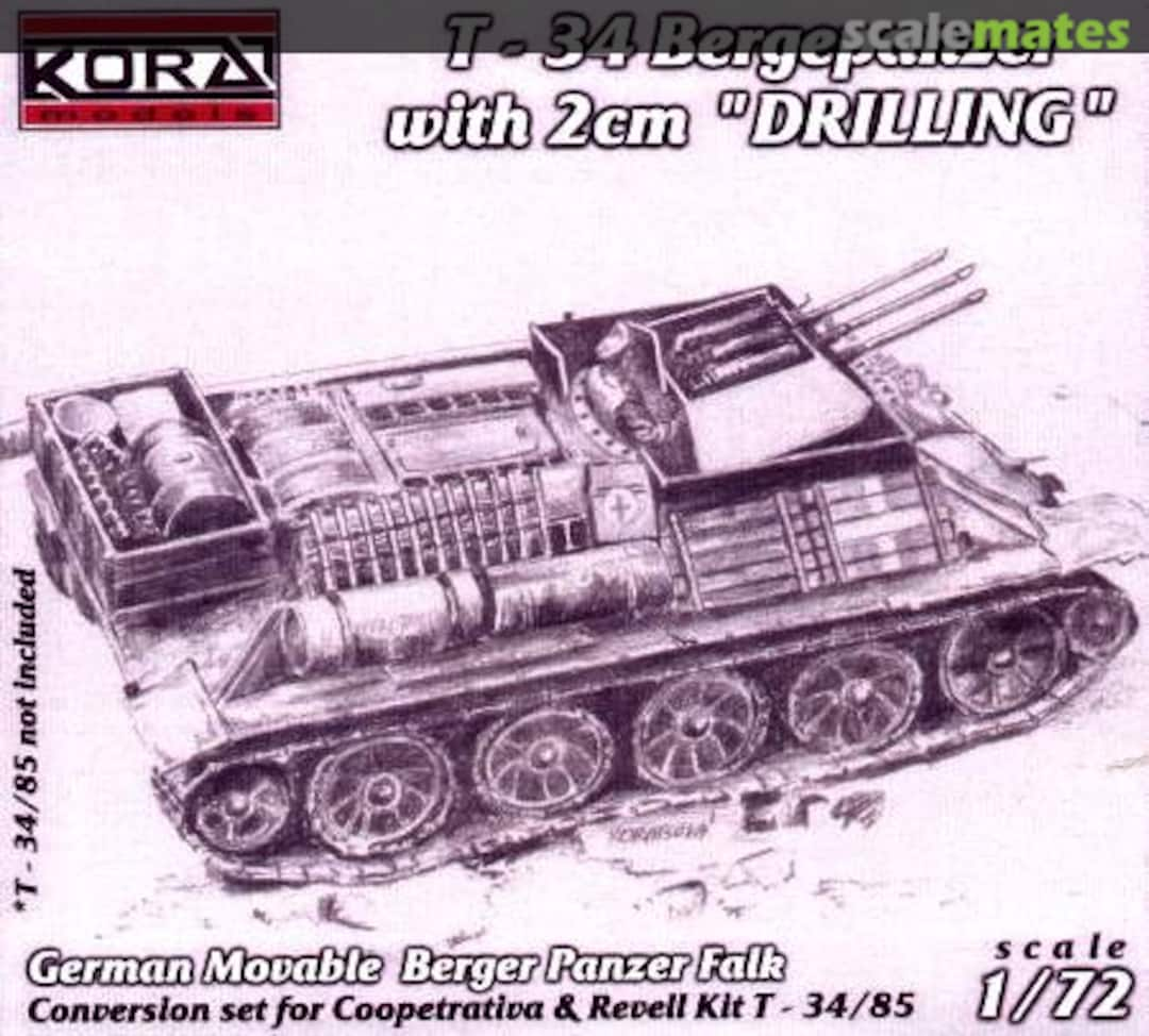 Boxart T-34 Bergepanzer with 2cm "DRILLING" AC7206 Kora Models