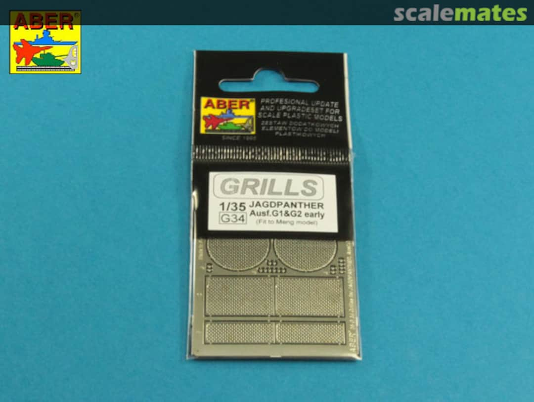 Boxart Grilles for Jagdpanther Ausf.G1 Early 35G34 Aber