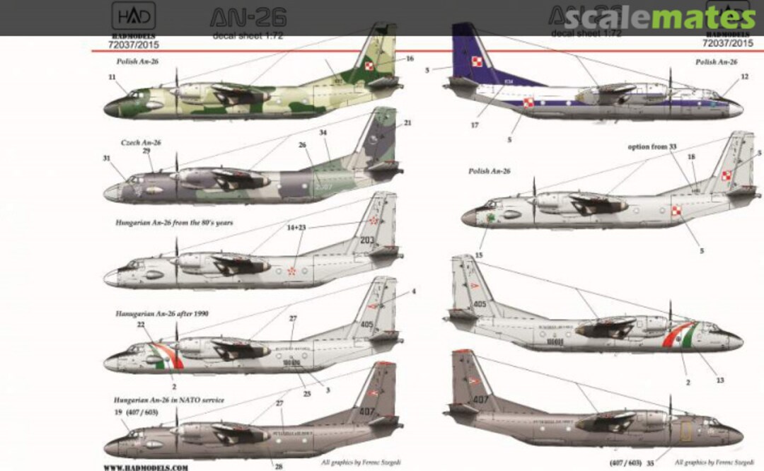 Boxart An-26 Decal Sheet 72037 HADmodels 