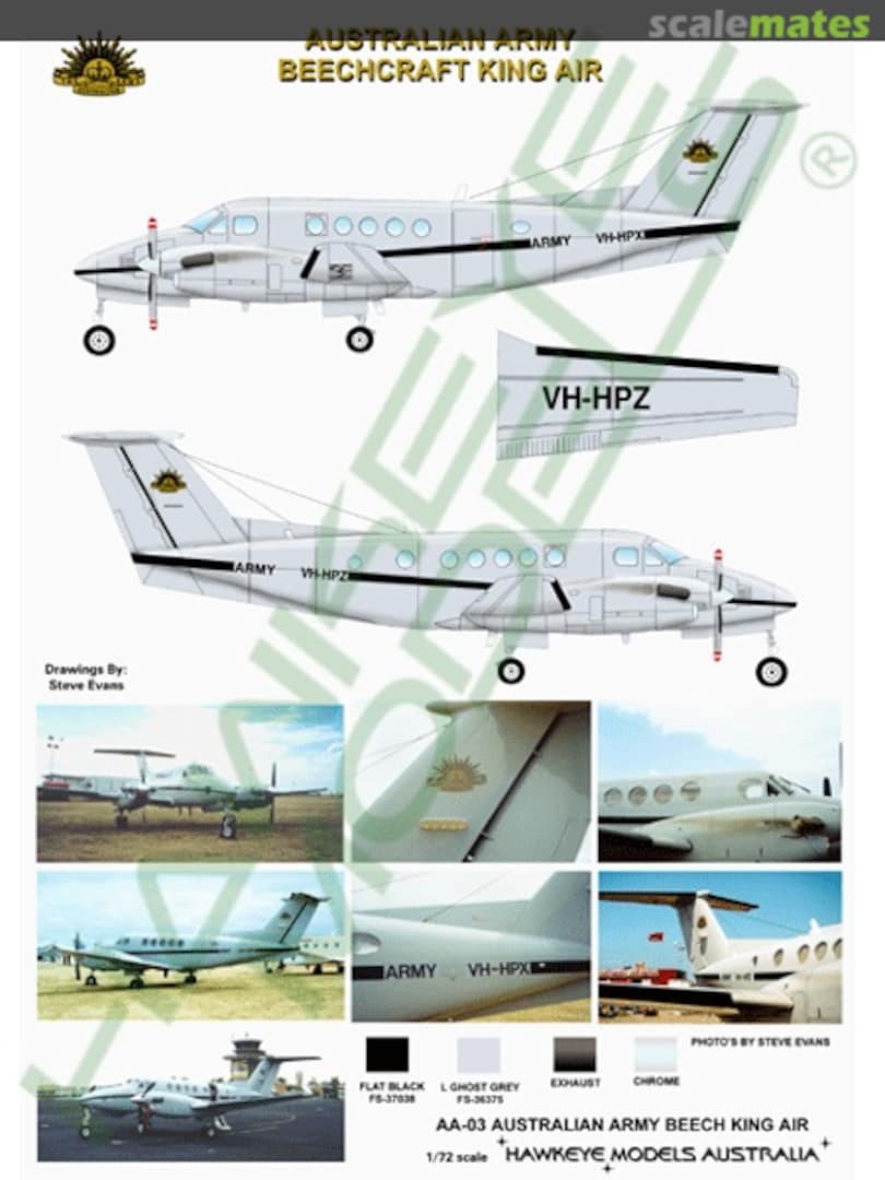 Boxart Beechcraft B.200 King Air - Australian Army AA-03 Hawkeye Models