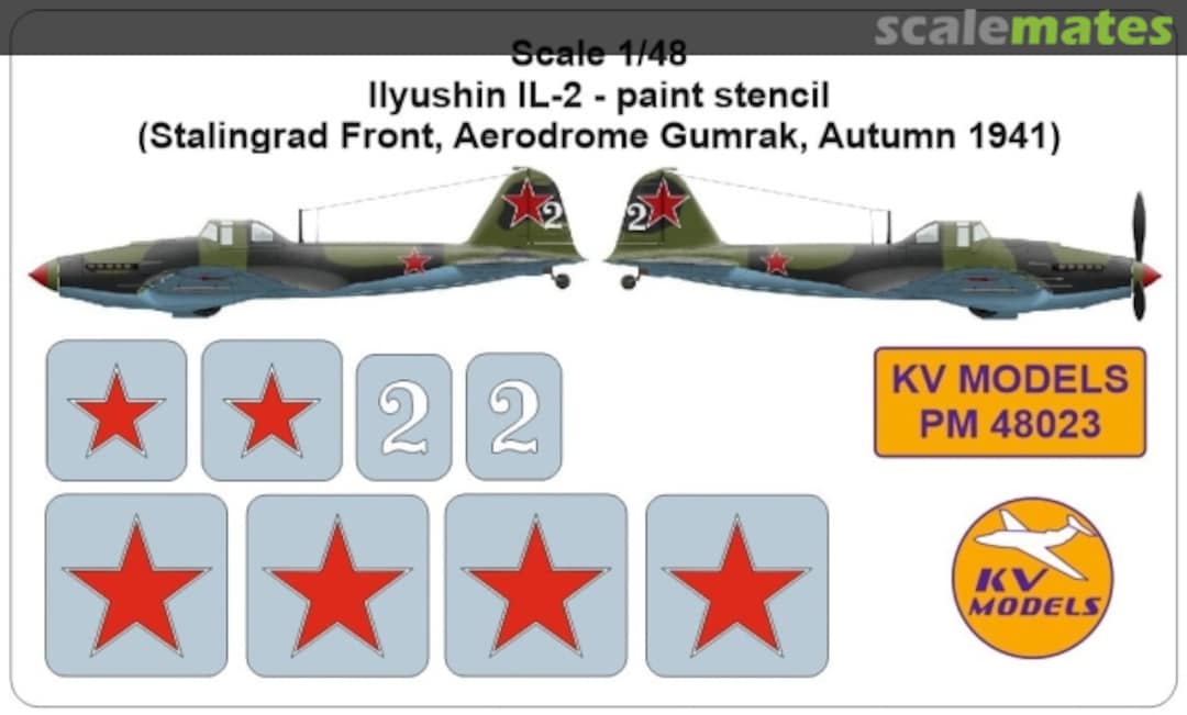 Boxart Il-2 paint stencil PM48023 KV Models