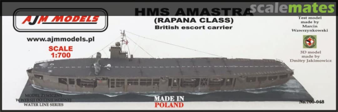 Boxart HMS Amastra (Rapana Class) - British Escort Carrier 700-048 AJM Models