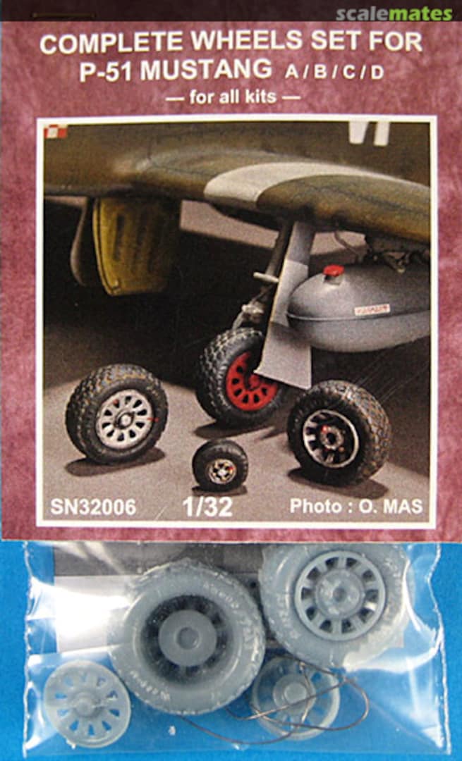 Boxart P-51 Mustang Wheels Set A / B / C / D SN32006 Signifer