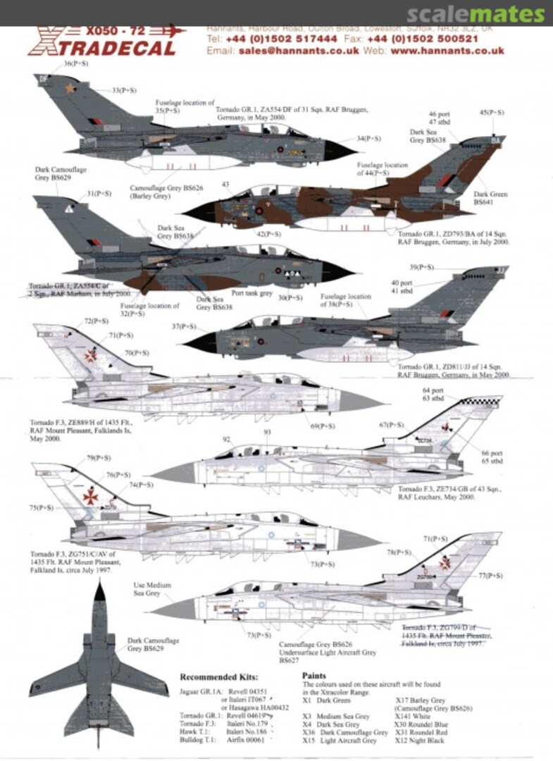 Boxart RAF 2000 Update X050-72 Xtradecal