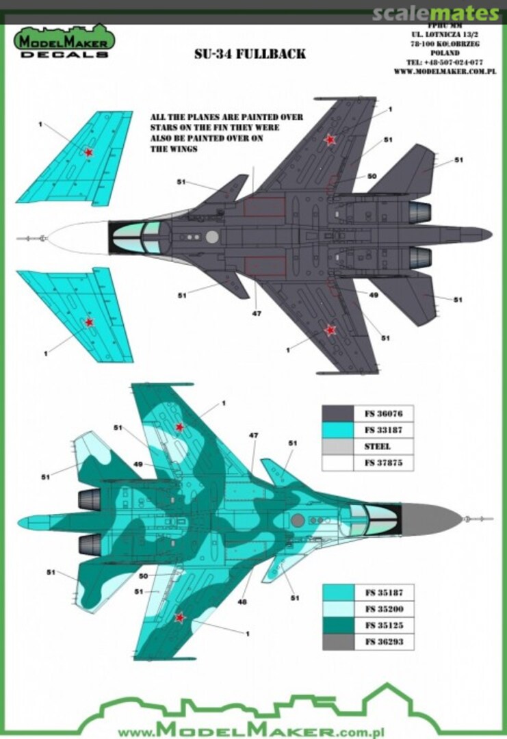 Boxart Su-34 Fullback D72069 ModelMaker