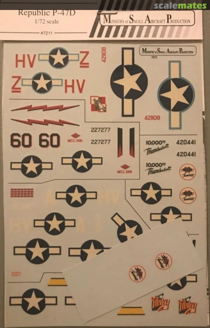 Boxart Republic P-47D 7211 Ministry of Small Aircraft Production