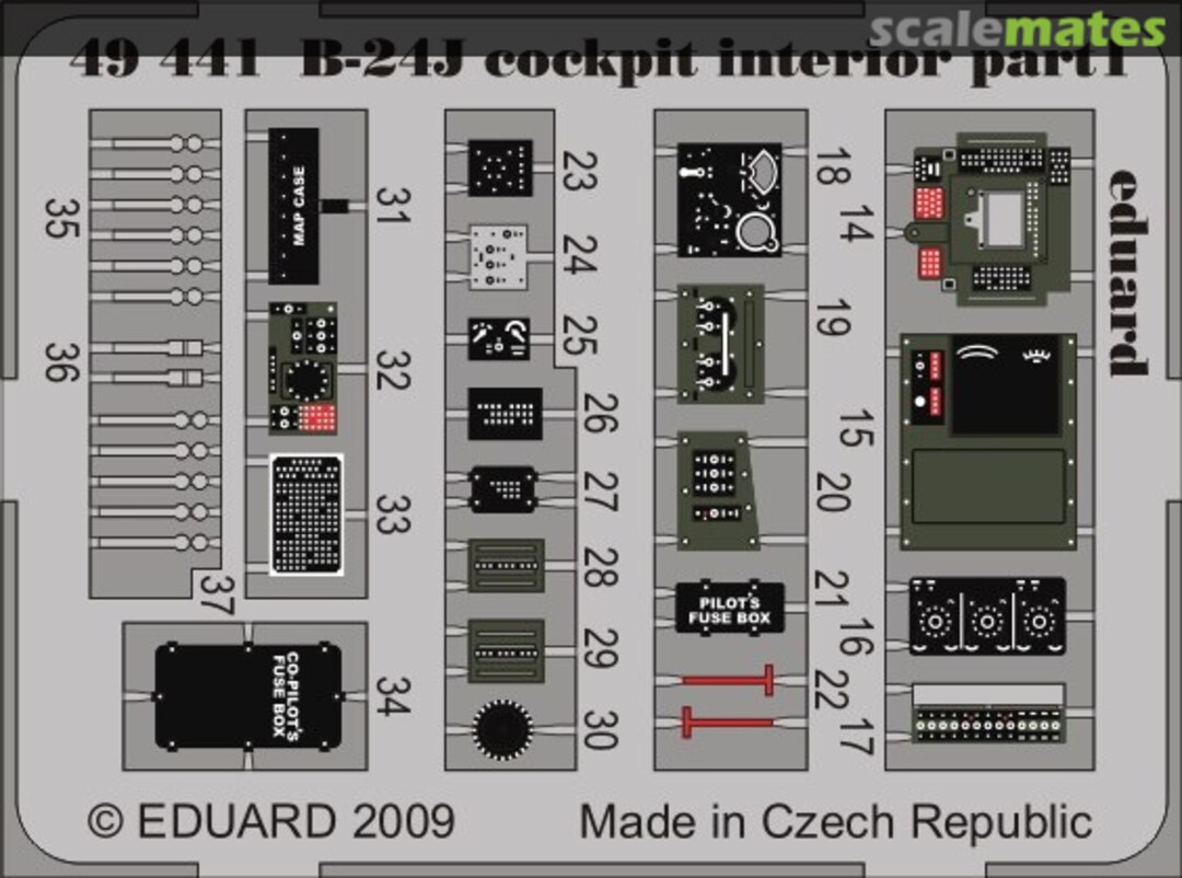 Boxart B-24J cockpit interior S.A. 49441 Eduard