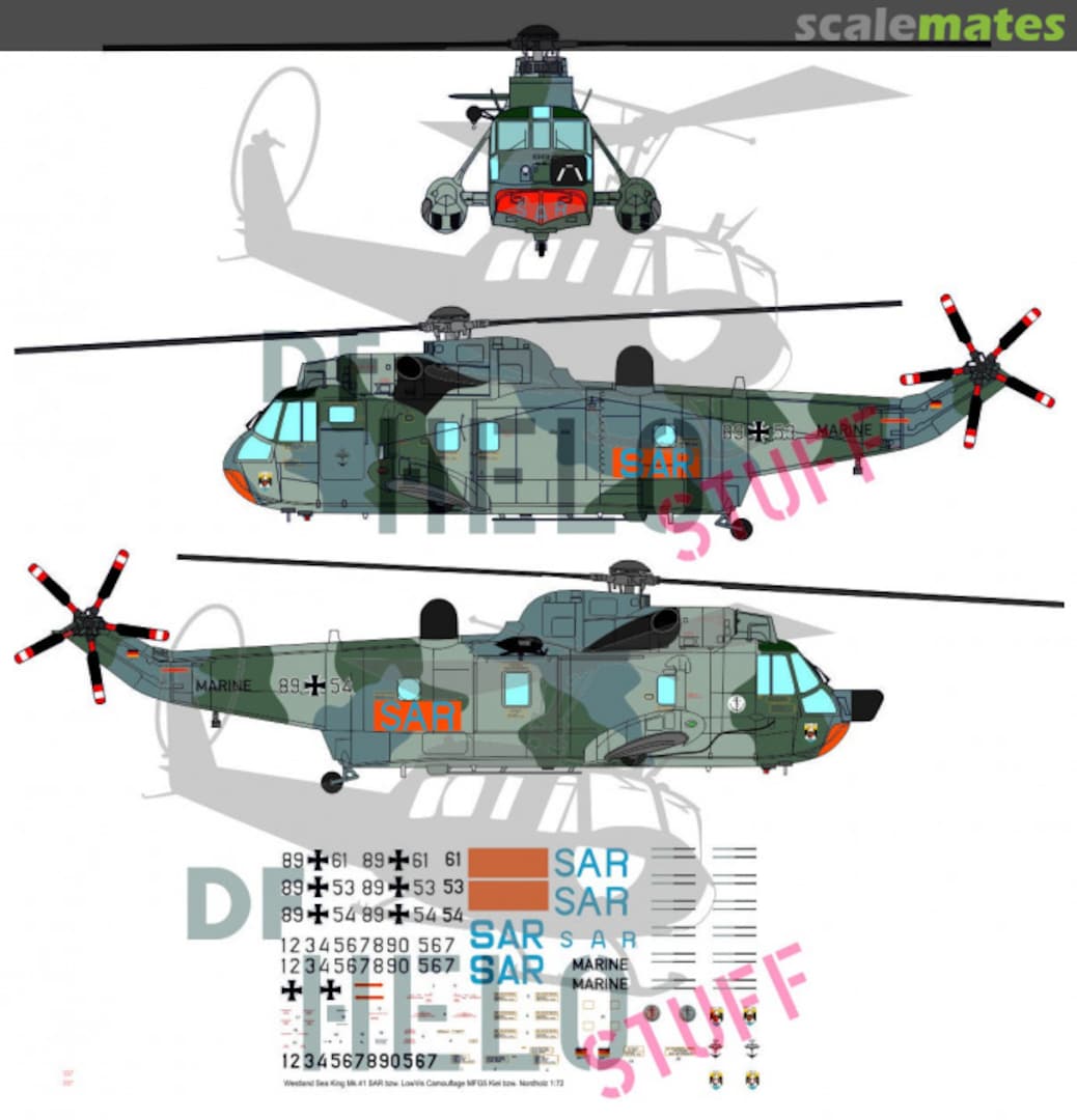 Boxart Westland Sea King Mk.41 Bundeswehr SAR Camo DF31972 DF HeloStuff